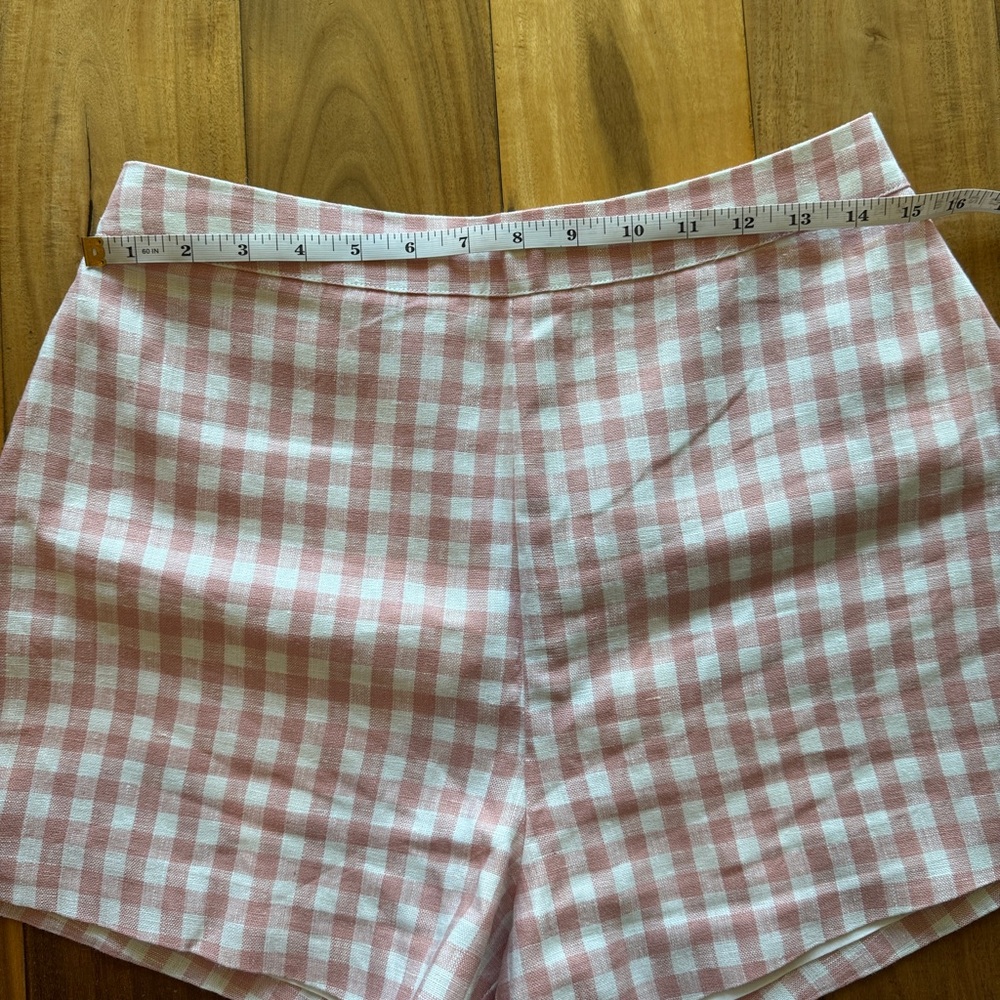 Posse Pink Gingham High Waist Shorts - Picture 5 of 10